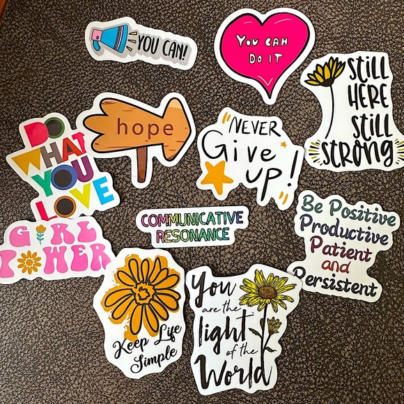 NEW - 11 stickers - positive sayings / encouragement classroom prizes Easter egg - Picture 3 of 7